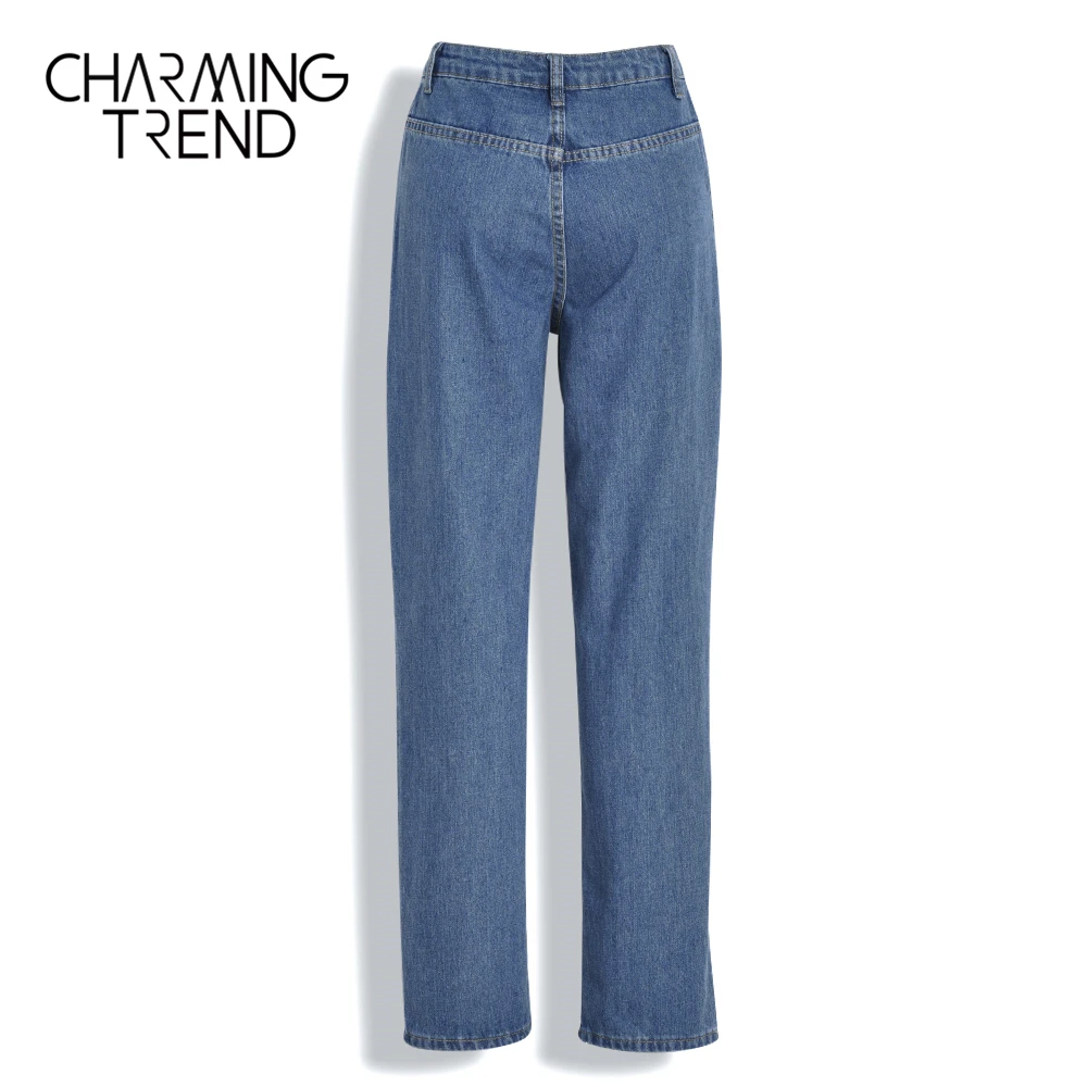 Женские джинсы с вышивкой Charmingtrend шикарная Новинка 2020 повседневные джинсовые