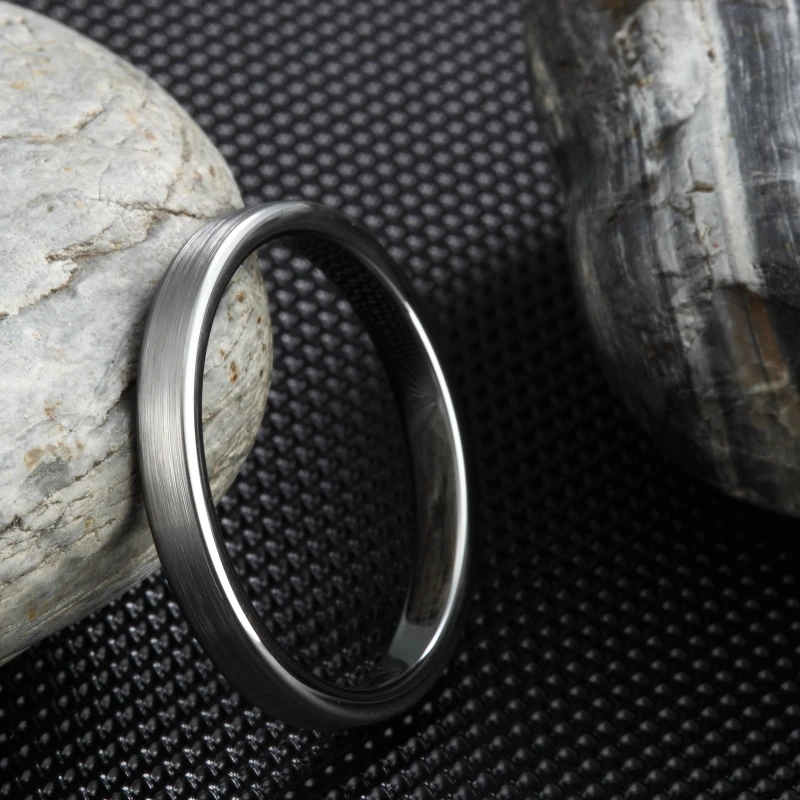 

Tigrade 3mm Vintage Women Silver Color Tungsten Rings Brusehd For Female Wedding Engagement Jewelry Girls Ring Anillos Anels