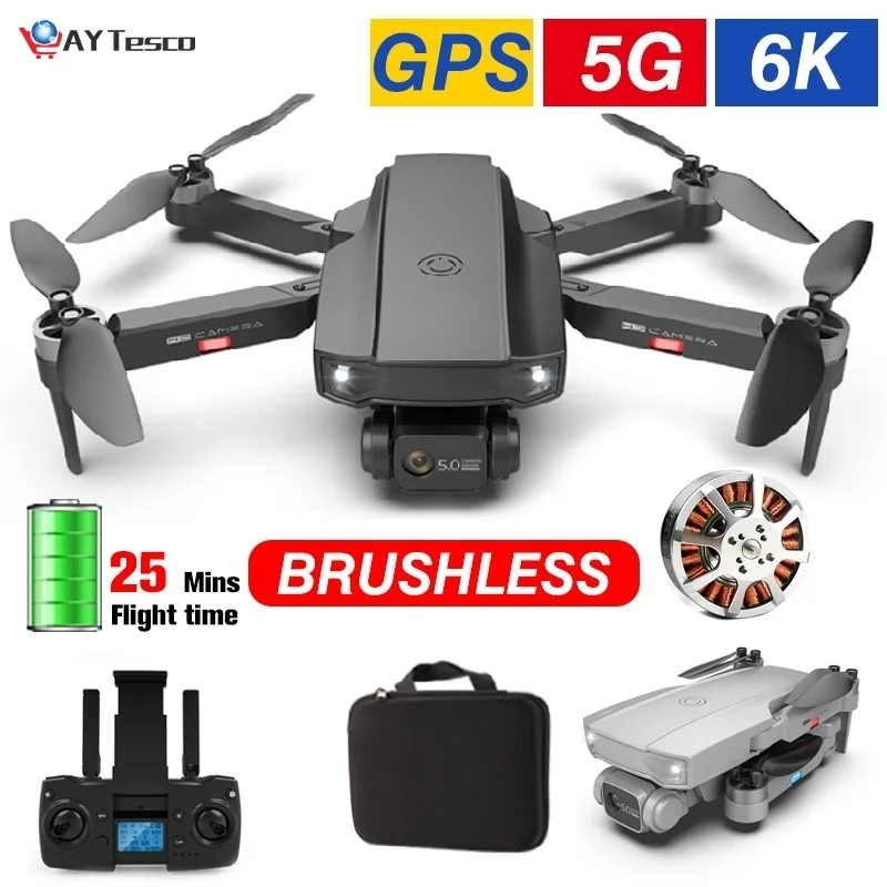 

2022 Newest S1 25mins 1km Long Distance Camera Drone 6K HD Recording 4K GPS 5G FPV Brushless Foldable Dron Professional PK L900