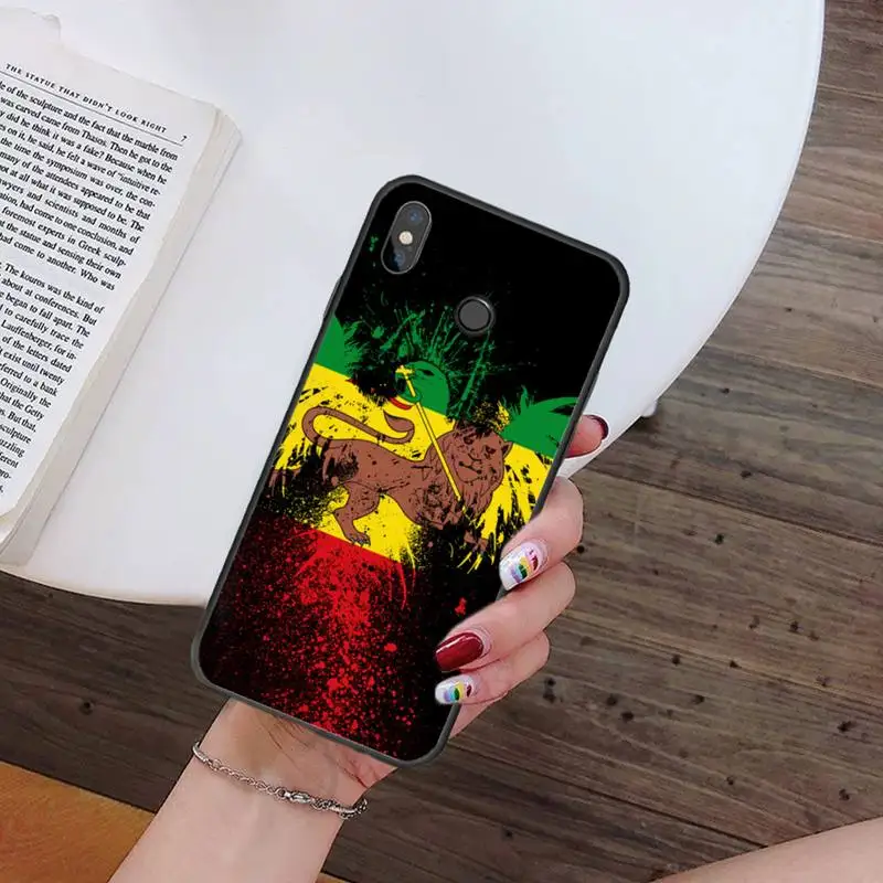 

ethiopia flag Lion eagle Red yellow Phone Case For Xiaomi Redmi note 7 8 9 t k30 max3 9 s 10 pro lite