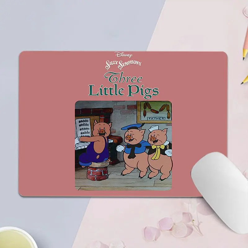 

Disney Three Little Pigs Keyboard Gaming MousePads Rubber PC Computer Gaming mouse pad