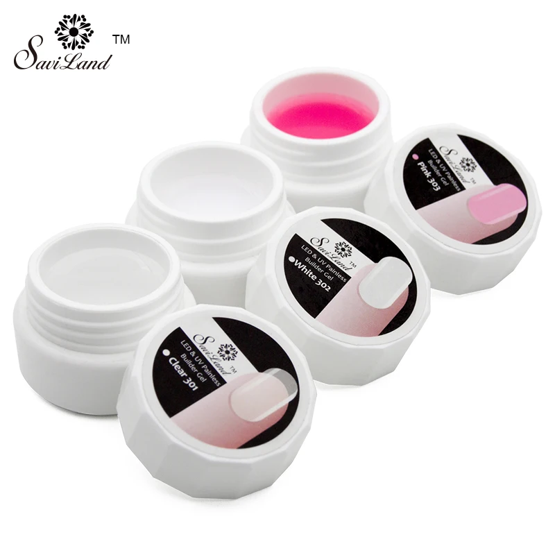 Soak off 3 шт. белый прозрачный строительный гель для полировки Наборы форма ногтей