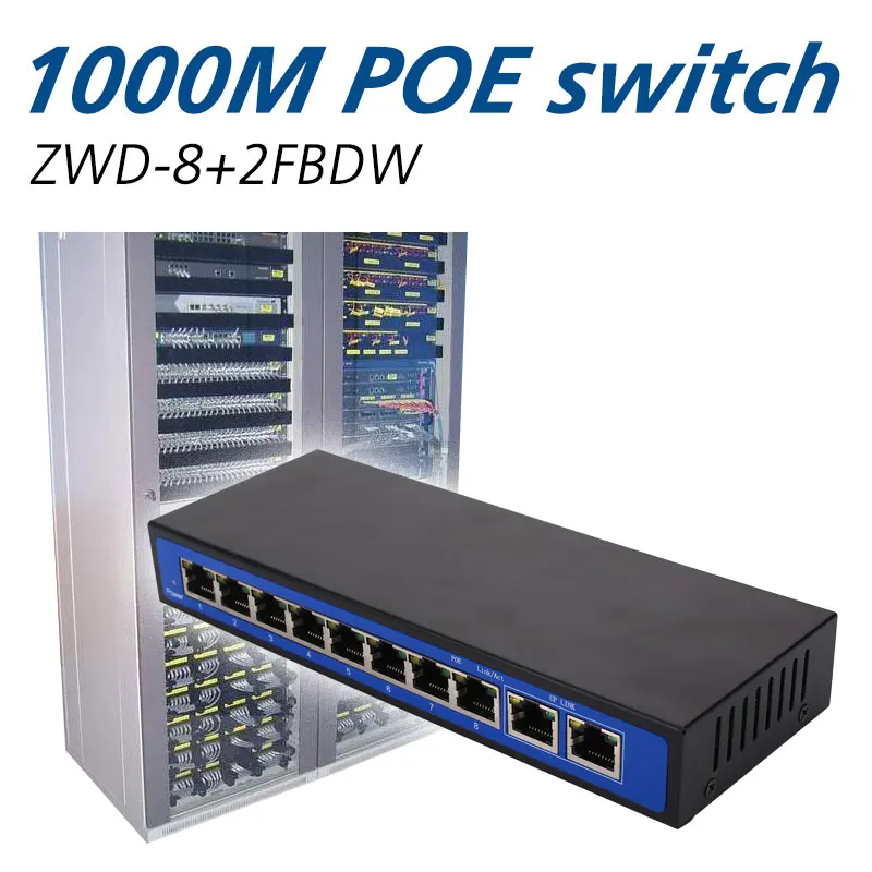 Фото 8 PoE Инжектор POE Ethernet коммутатор профессиональная IP-камера Poe сетевые коммутаторы 8 PoE Инжектор POE Ethernet коммутатор профессиональная IP-камера Poe сетевые коммутаторы
