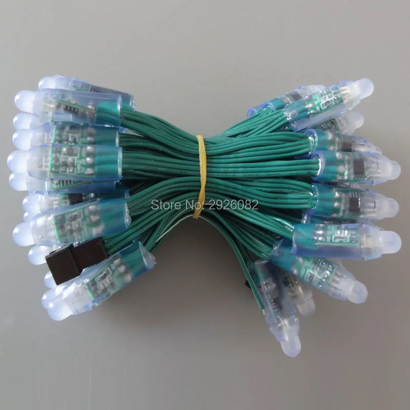 18AWG провод 50 шт./струна DC5V адресный 12 мм WS2811 Светодиодный пиксельный узел цифровой