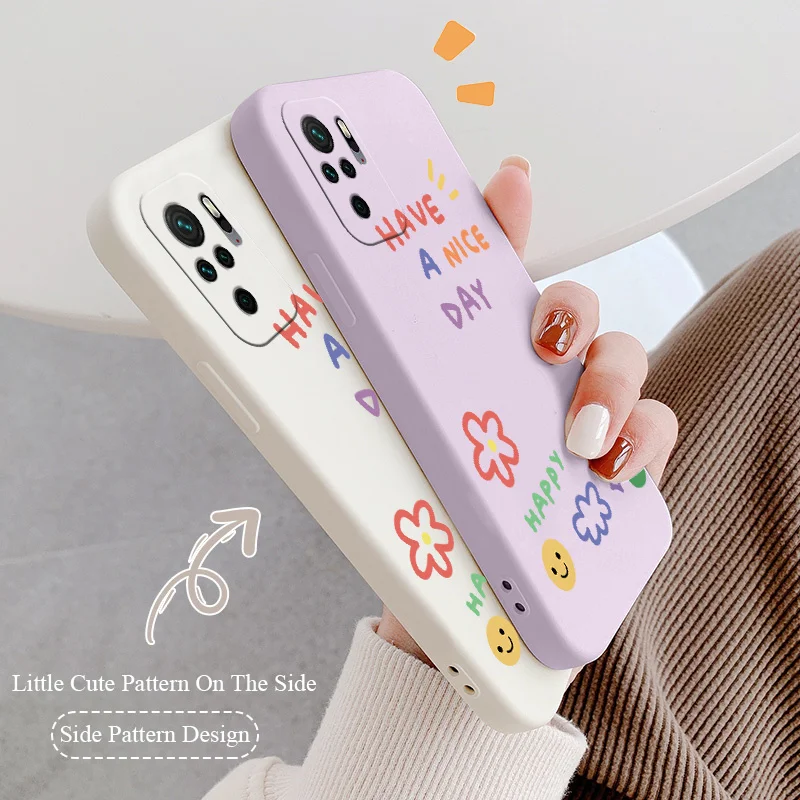 

English Flowers Silicone Phone Case For Xiaomi Redmi Note 10 10S 9T 9 8 7 Pro Max Redmi 9 9A 9T K40 K30 K20 Pro Soft Back Cover
