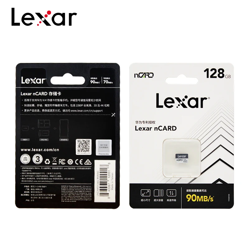 Новая карта памяти Lexar nCARD 256 ГБ 128 64 оригинальная Nano Max 90 для HUAWEI P30 Mate 20|Карты