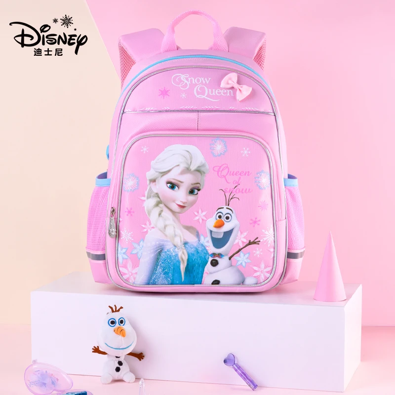 "Оригинальный школьный портфель Disney для начальной школы, рюкзак для девочек 1-3 класса «холодная принцесса», милый рюкзак для девочек"