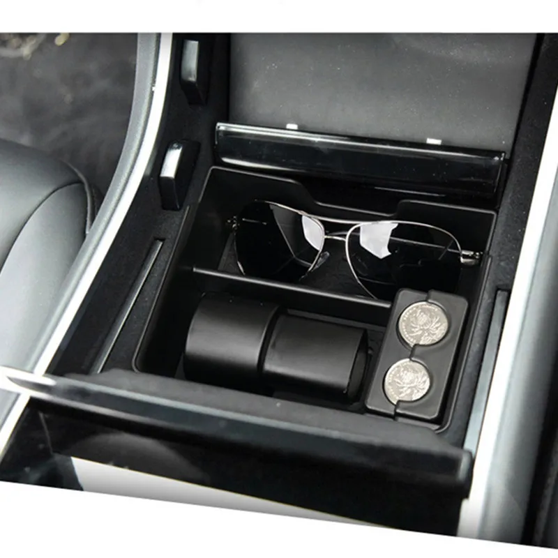 

Multi-function Armrest Box Center Console Storage Box Center Control Container Organizer Phone Holder for Tesla Model 3
