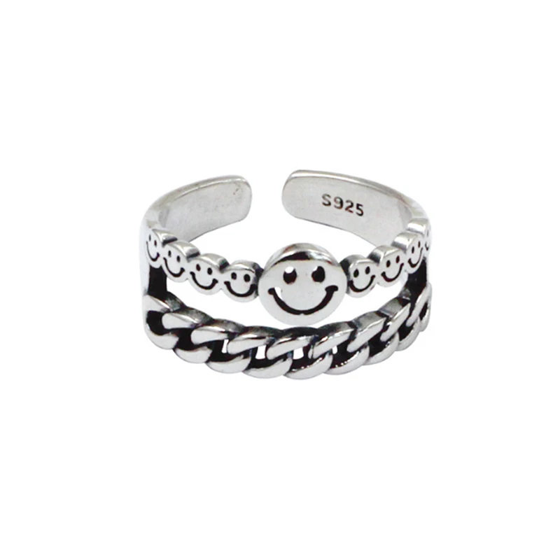 Античный перстень с улыбающимся лицом горячая Распродажа женское ювелирное