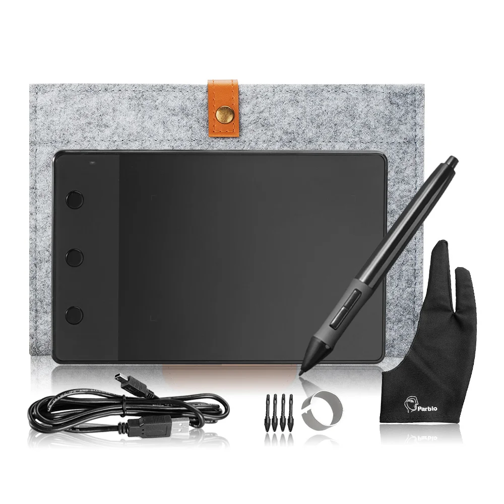 

Original Huion H420 Graphic Tablet Art Drawing Board+10 Inches Wool Liner Bag +Two Fingers Anti-fouling Glove as Gift