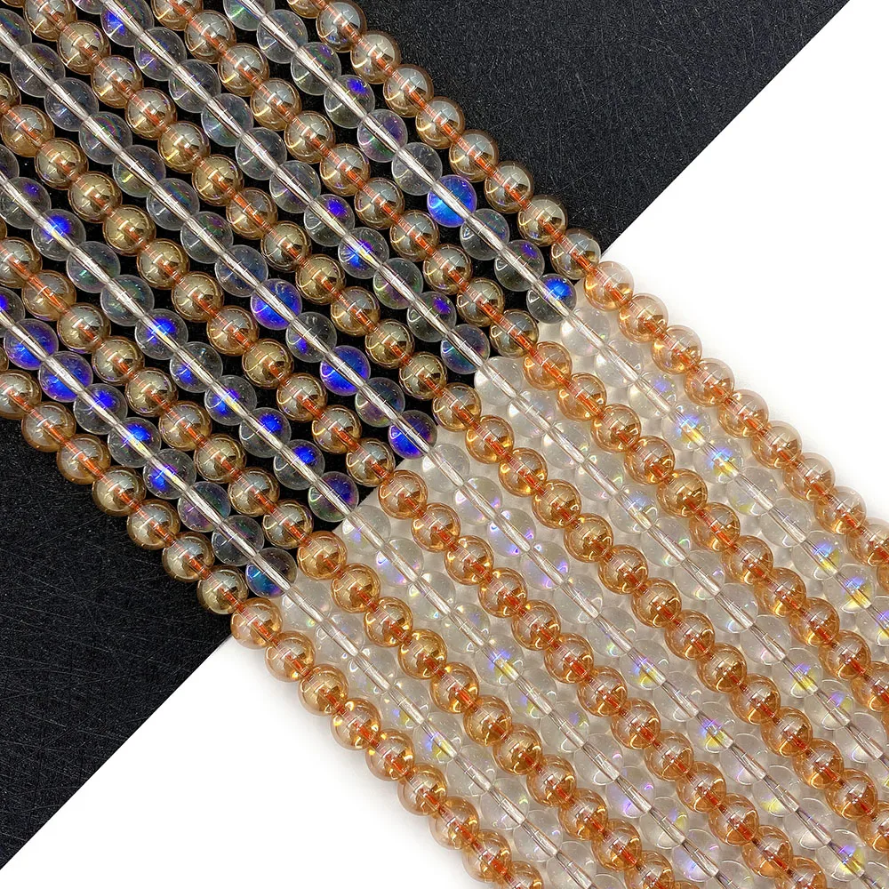 

Natural Stone Crystal Beads Electroplating Fragrant Ice Bead DIY Making Necklace Bracelet Accessories Jewelry Gifts 6mm 8mm 10mm