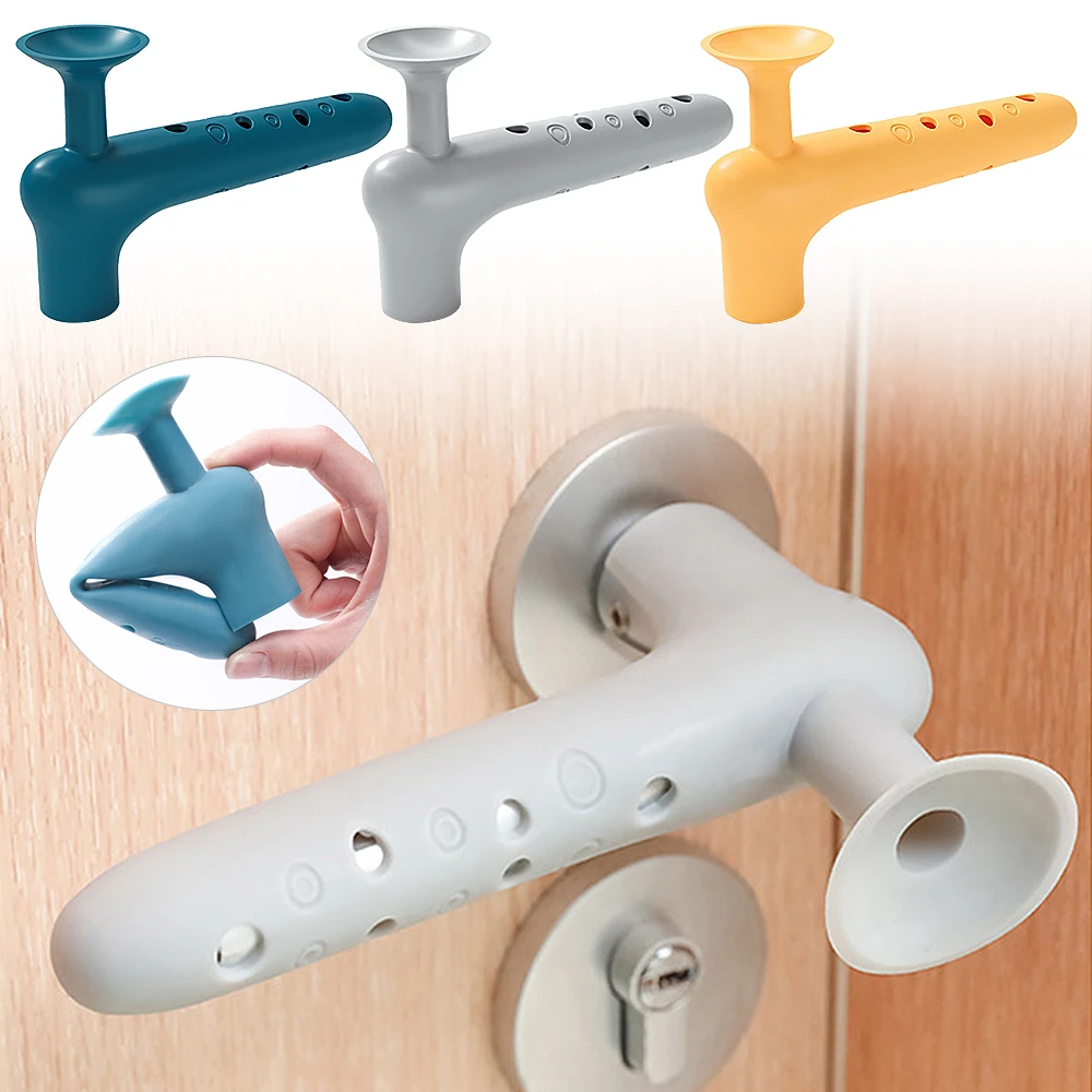 

Силиконовые резиновые перчатки с присоской и рукавом для защиты двери для спальни, гостиной, дверная ручка, защитный рукав от удара