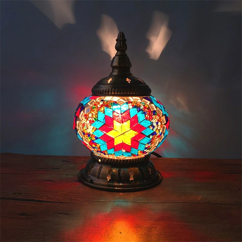

Retro ethnic style bedroom bedside night light restaurant cafe bar counter Turkish personality decorative table lamp LB41708