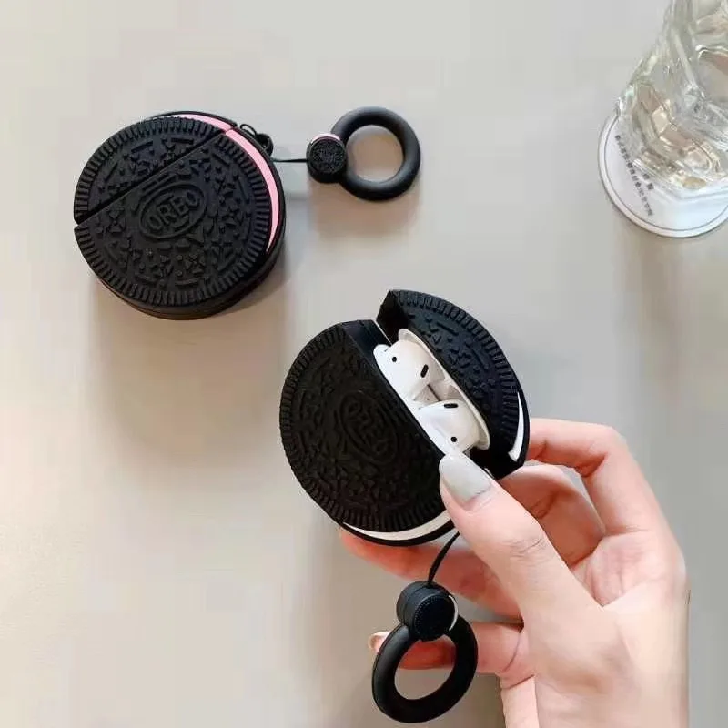 Мода Oreo молоко шоколадное печенье беспроводной Bluetooth наушники чехол для AirPods 2 1 милый 3D Мягкий силиконовый чехол для гарнитуры