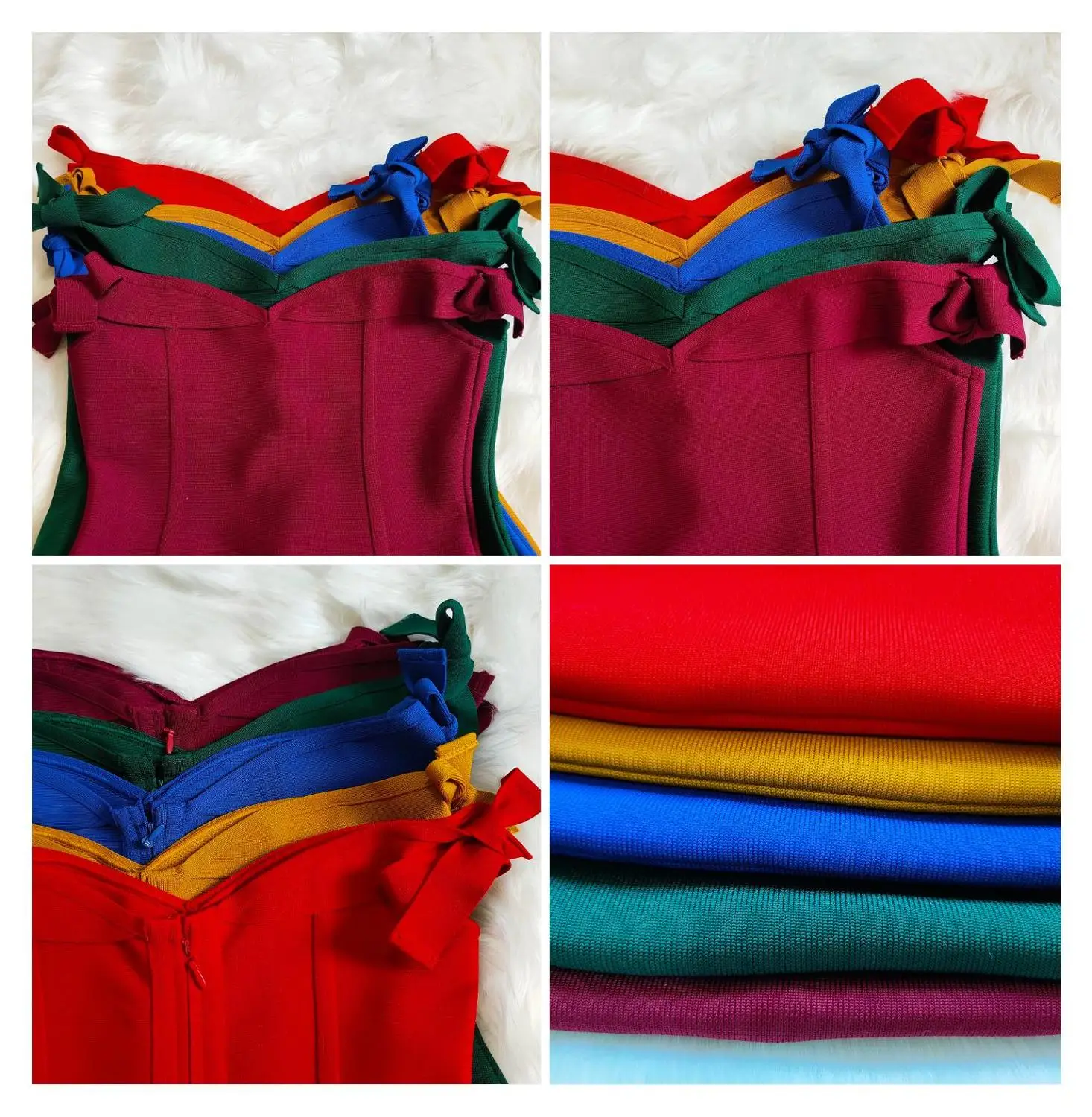 

Bodycon Sleeveless Backless V-Neck Lace Up Sheath Elegant Dress 2020 Bandage Dresses For Women Off Shoulder Bow Mini