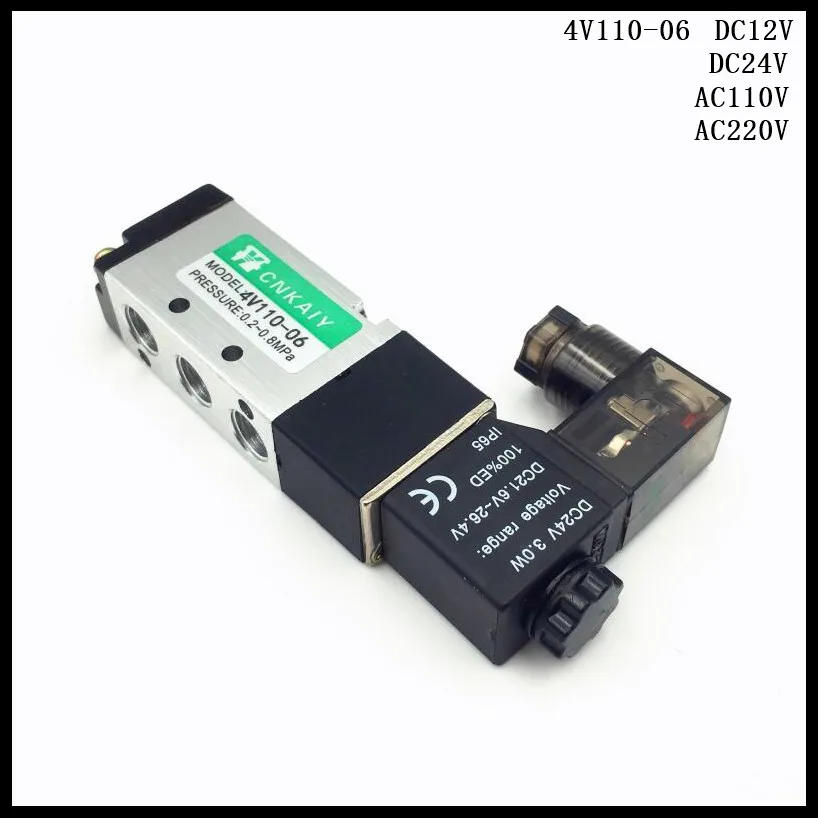 

Пневматические электромагнитные клапаны 4V110-06, 12 в пост. Тока, 24 в пост. Тока, 110 В, 5 портов 2 позиции в перем. Тока, 1/8 дюйма, IP65, новые