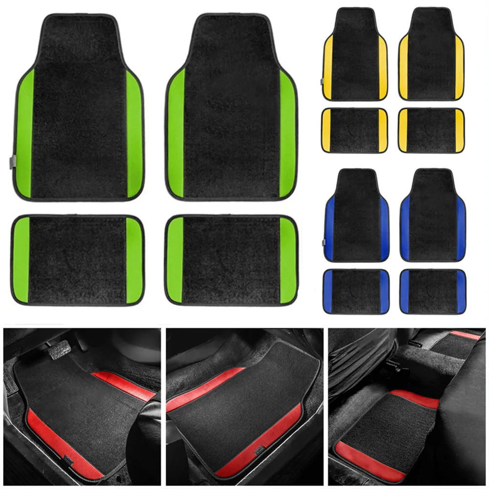 

4pcs Car Floor Mats For AUDI A4L A6L A5 A3 A2 A1 A7 A8 Q2 Q3 Q5 Q7 R8 Auto Foot Pads Floor Liners Car Styling Accessories Covers