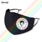 Маска с логотипом Elvis Presley All Star, моющаяся, дышащая, многоразовая, водонепроницаемая и Пыленепроницаемая, из полиэстера