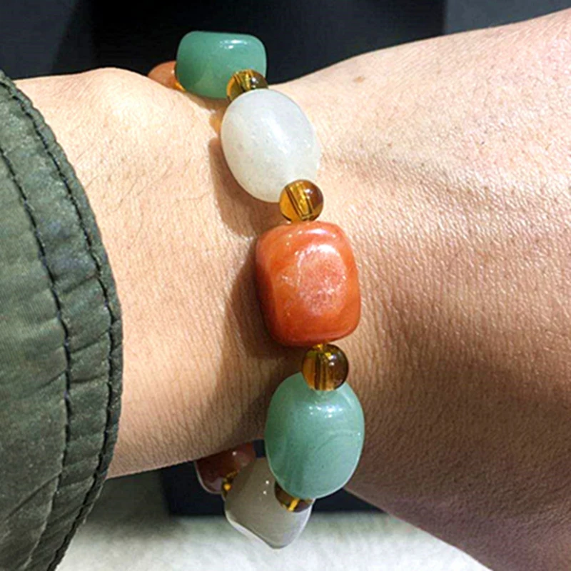

Natural Xinjiang Jinsiyu Stone Bracelet Jewelry Lucky Exorcise evil spirits Auspicious Amulet Jade Bracelet Fine Jewelry