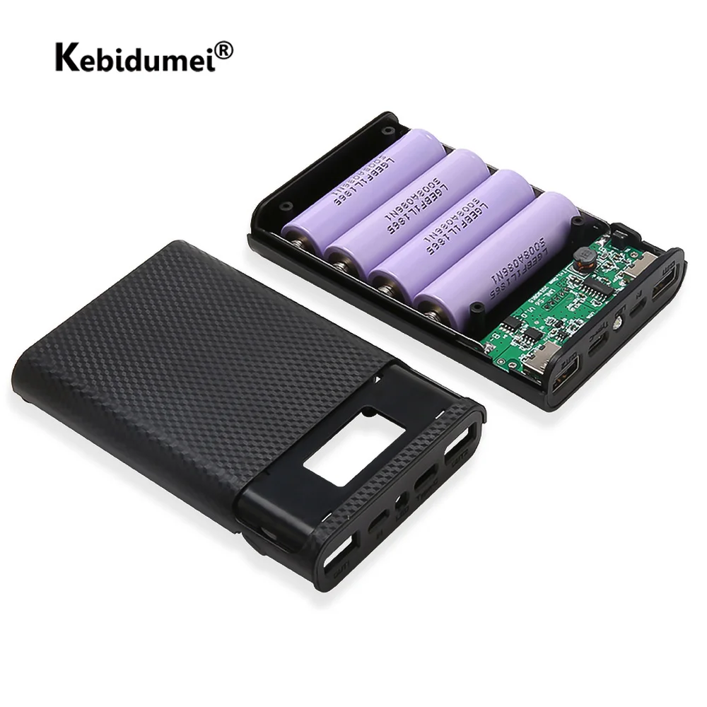 Чехол для внешнего аккумулятора Kebidumei DIY 6*18650 5 В портативный корпус зарядки