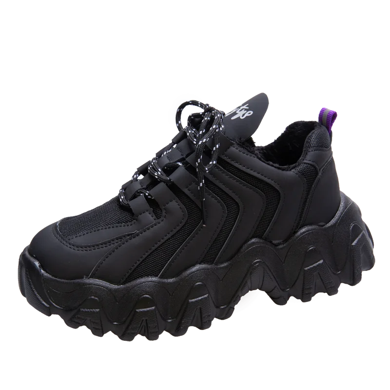 2020 зимние теплые вельветовые кофты для девочек обувь на толстой подошве Высота