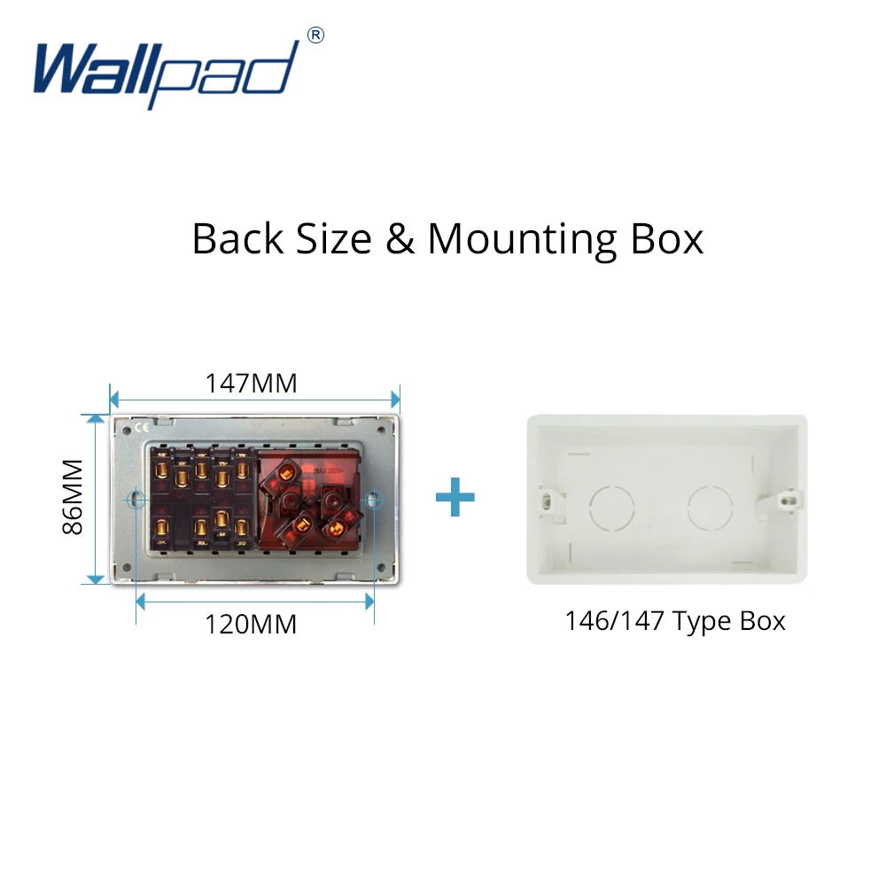 Настенный выключатель с французской розеткой европейского стандарта 16 А 110 250 В