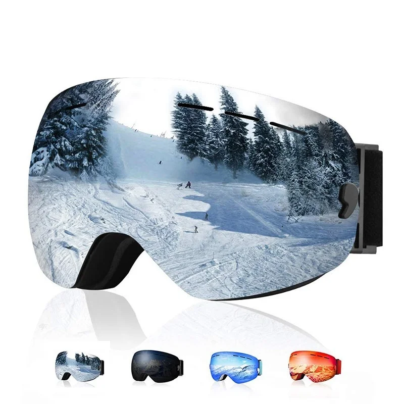 Лыжные очки слой UV400 анти туман большая Лыжная маска для катания на лыжах как