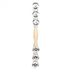 Учебный деревянный Однорядный погремушка-колокольчик с шестью колокольчиками для Инструмента деревянный Однорядный погремушка-колокольчик для инструкции