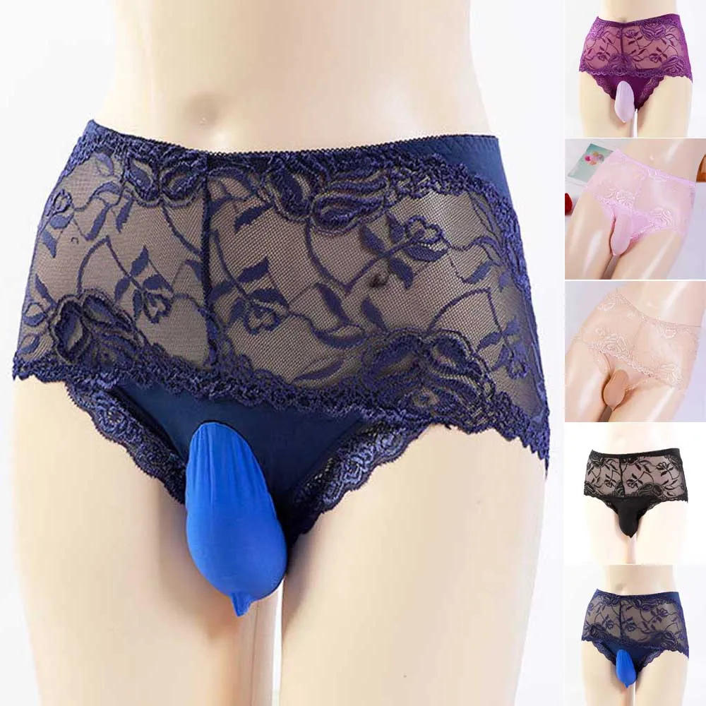 

Мужские кружевные Трусики-бикини Sissy Pouch, стринги, нижнее белье, Трусики, прозрачное сексуальное нижнее белье