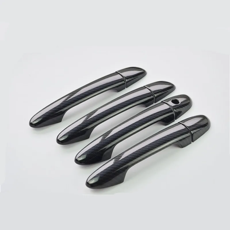 1 комплект из углеродного волокна Наружная ручка двери автомобиля крышка дверная