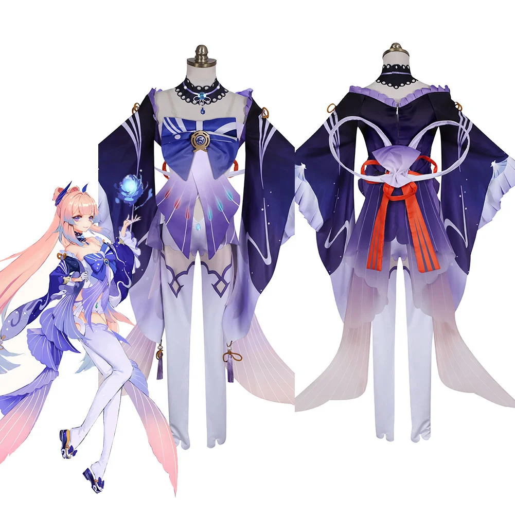 

Anime character game genshin impact sangonomiya kokomi cosplay halloween suit carnival suit sell suit