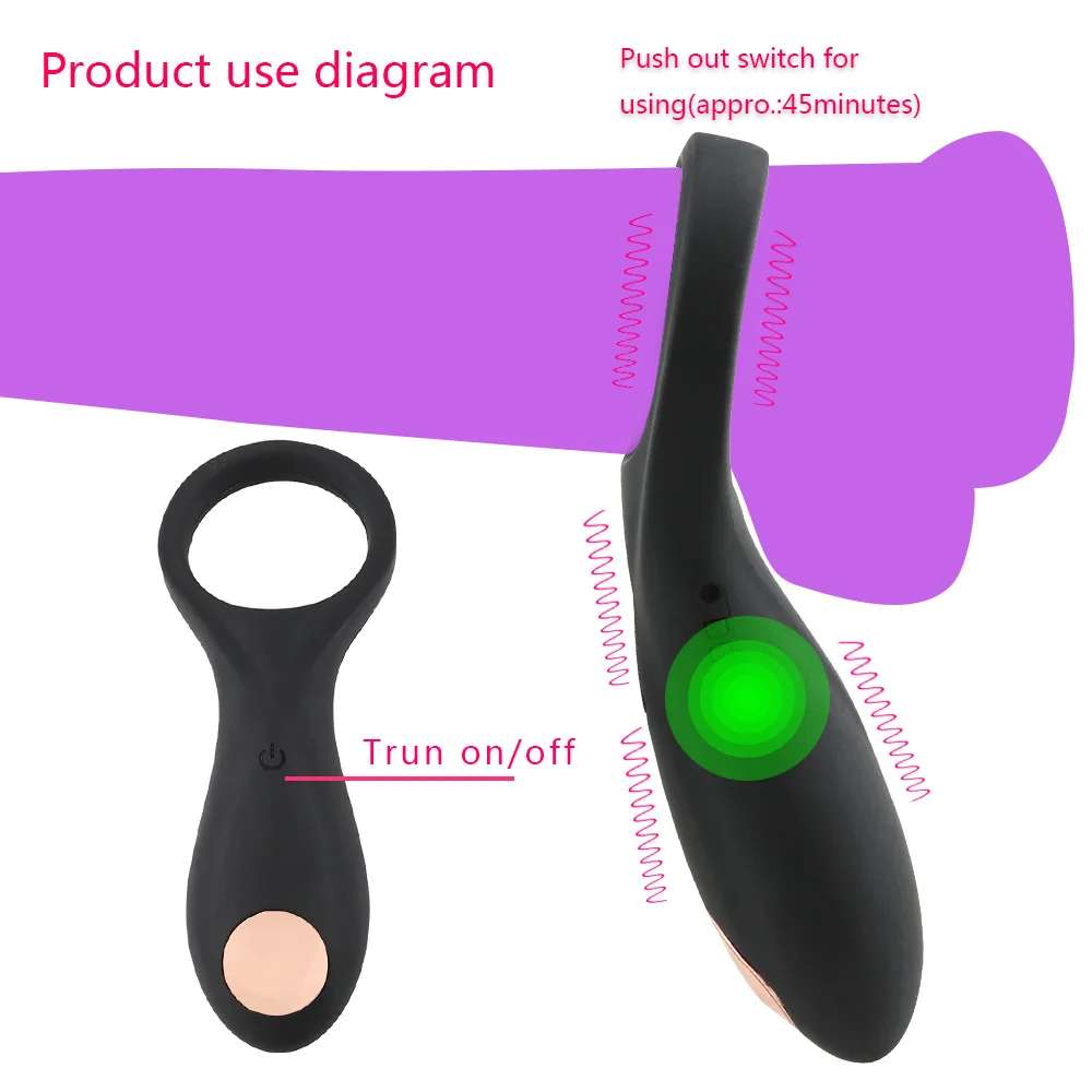 Силиконовое кольцо на 10 скоростей с USB зарядкой для мужчин|Эрекционные кольца| |