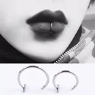 Кольцо для пирсинга носа для женщин, кольца в виде губ, медицинская титановая сталь