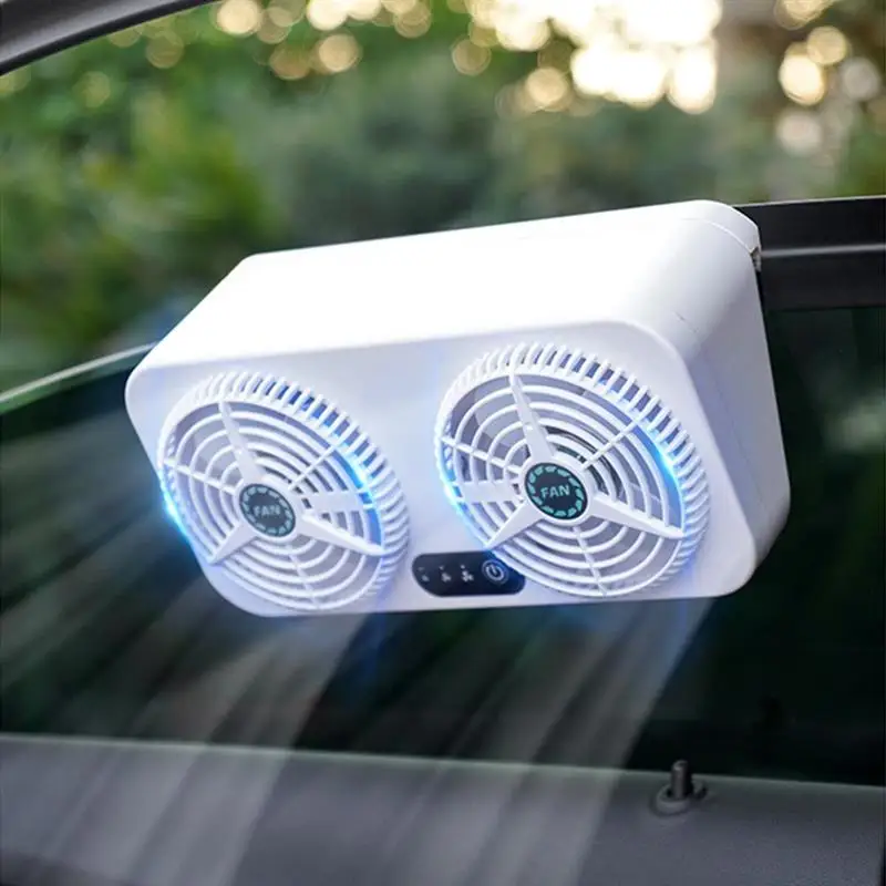 

Car Cooling Tool Car Exhaust Fan 3-Speed Adjustable With USB Cable Car Ventilation Fan