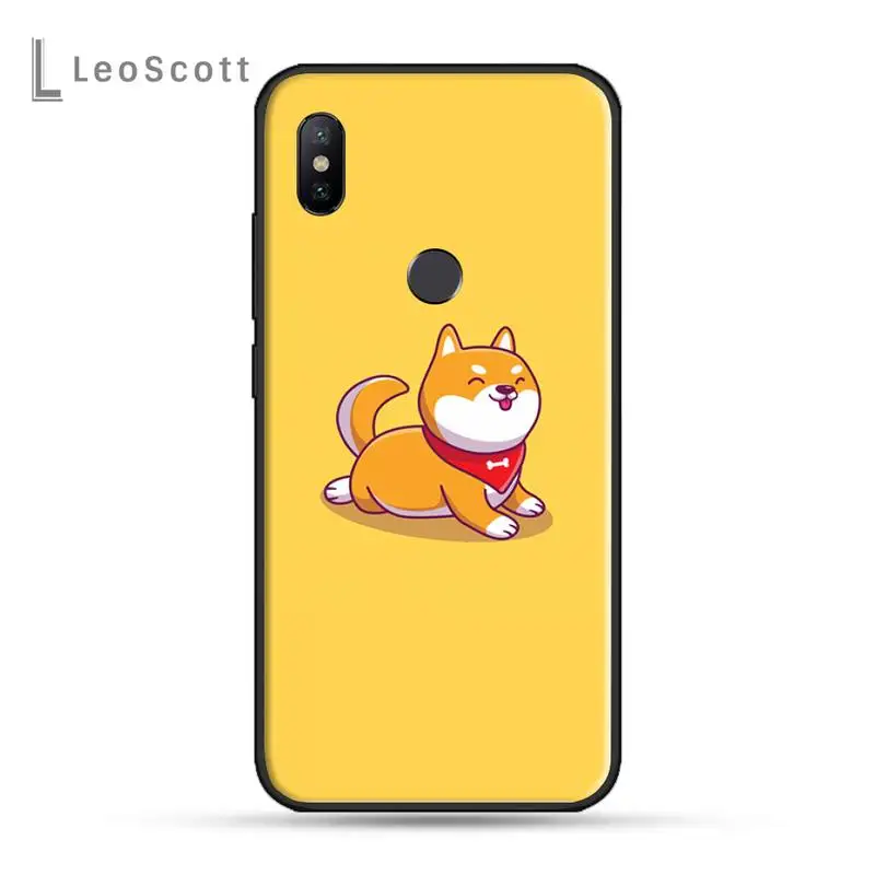 

Cute Cartoon Animal Shiba Inu Phone Case For Xiaomi Redmi note 4 4X 8T 9 9s 10 K20 K30 cc9 9t pro lite max