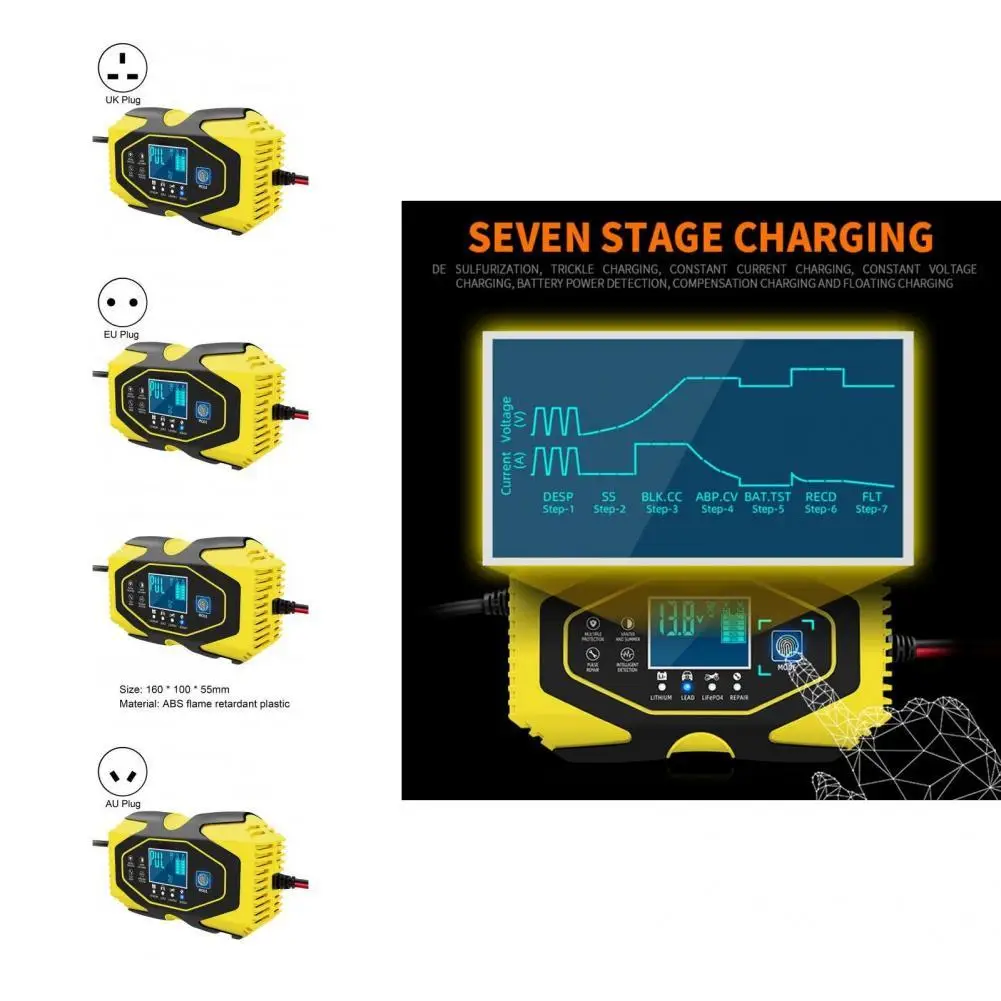 

Self Test Wide Applications Professional Pulse Repair Charger for Motorcycle