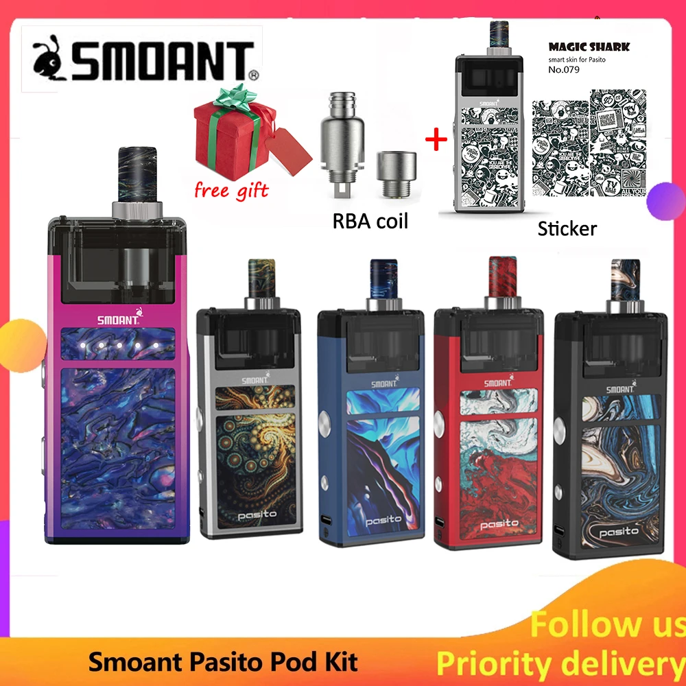 Pod vape Smoant Pasito Pod Kit 1100 мАч встроенный аккумулятор и 3 мл распылитель электронная сигарета vape Kit vs Orion DNA GO Pod Kit
