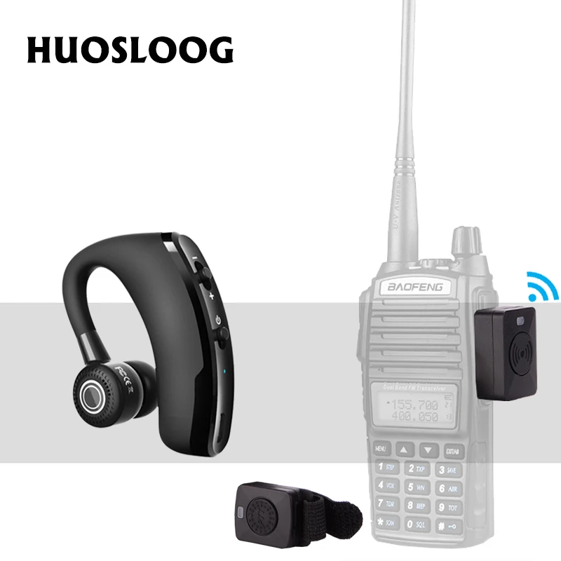 Walkie Talkie Wireless Headset Intercom Bluetooth Earpiece Two Way Radio BT Headphone Earphone For Kenwood BaoFeng 888S UV5R