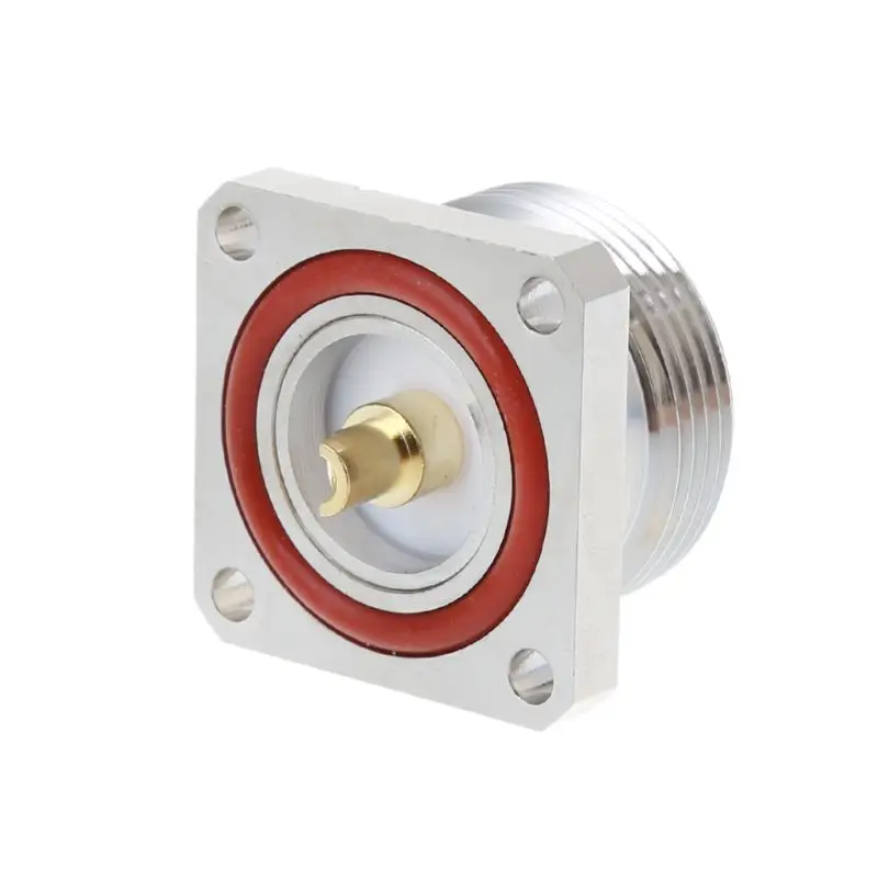 

L29 7/16 Din Female Jack Center Connector With 4 Holes Flange Deck Solder Cup RF Coax Adapter 425D