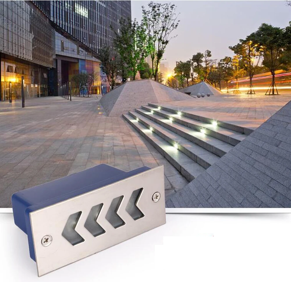 Светодиодный шаговый светильник 3 Вт 6 подземная лампа утопленный для лестницы