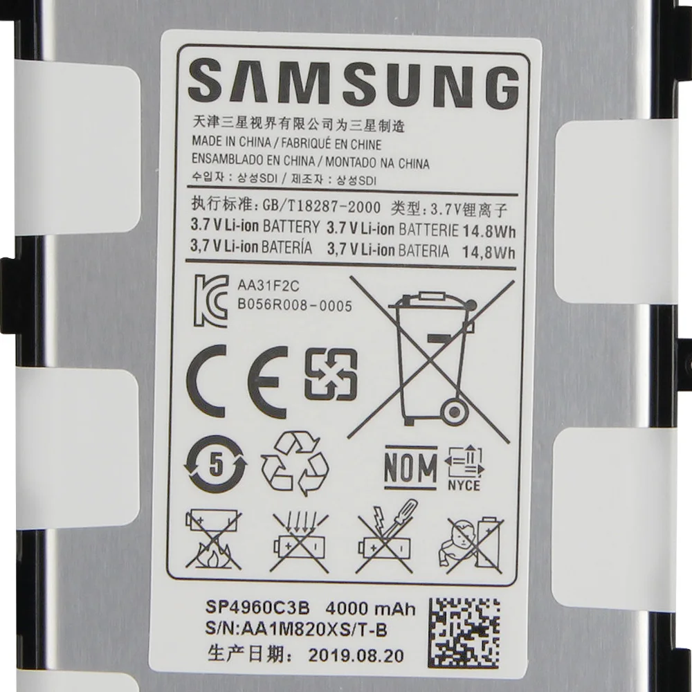 Оригинальный сменный аккумулятор Samsung SP4960C3B для GALAXY Tab 7 0 Plus P6200 P6210 P3110 P3100 планшета