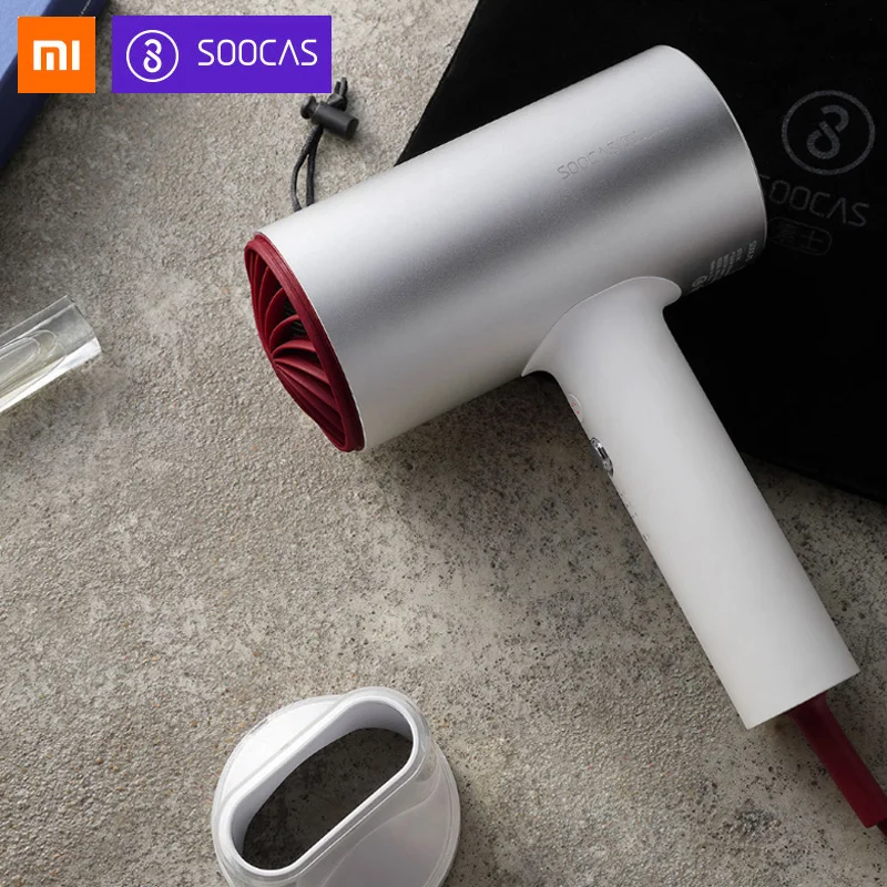Фен для волос Xiaomi H3, фен с отрицательными ионами, корпус из алюминиевого сплава, 1800 Вт, воздуховод, термостойкий, инновационный дизайн, передача 4