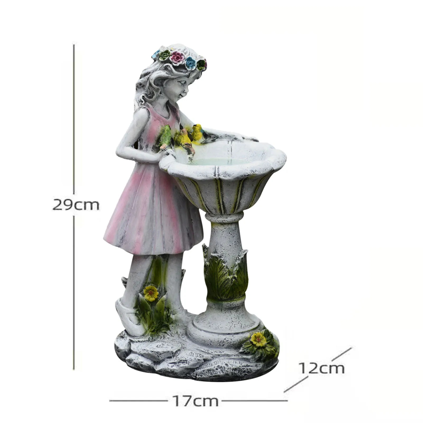 

Flower Fairy Solar Lamp Resin Sculpture Garden Statue Landscaping Yard Art Ornament Waterproof Figurines Craft Home Villa Decor