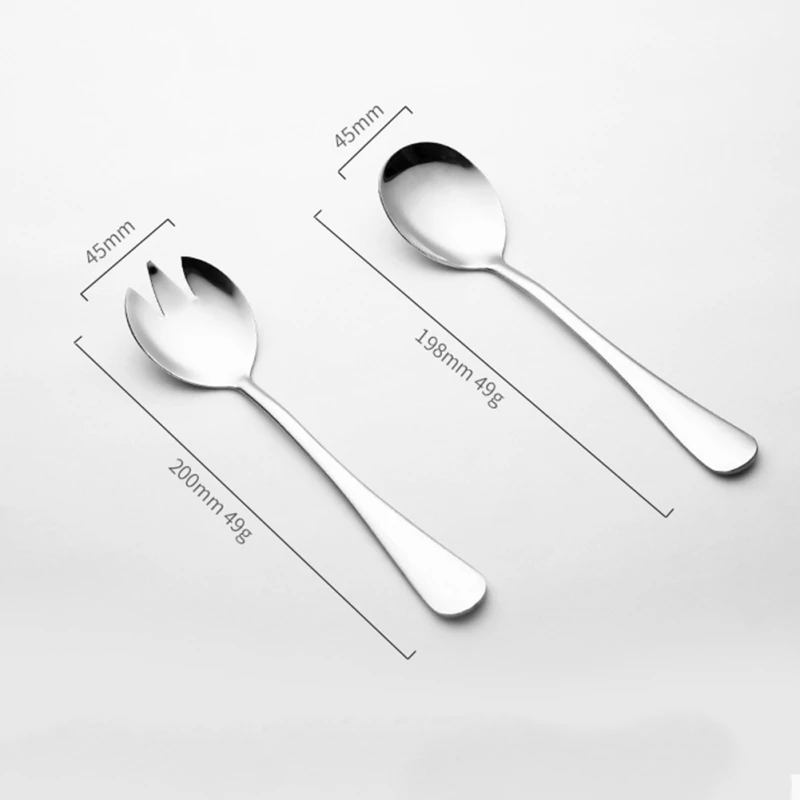 Gold Salad Spoon Fork 2PCS Stainless Steel Cutlery Set Serving Colorful Unique Spoons* | Дом и сад
