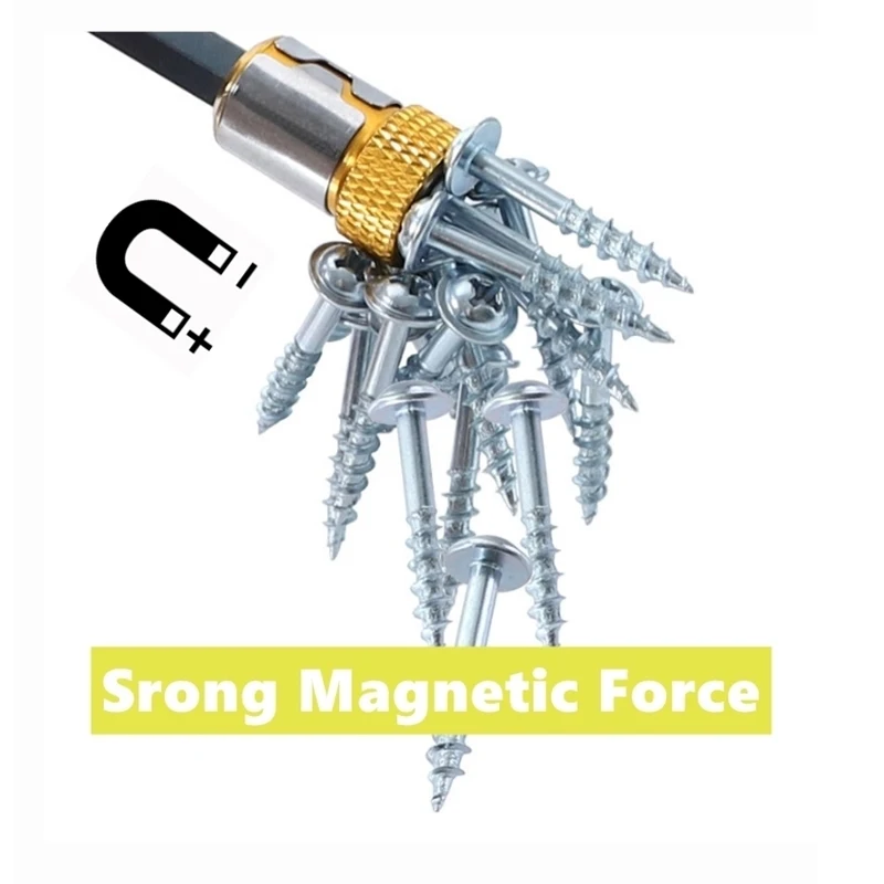 

6.35mm Screwdriver Magnetizer Ring Removable Magnet Screwdriver Driver Hex Magnetic Coil Head Metal Bit Screwdriver Color 3 Head