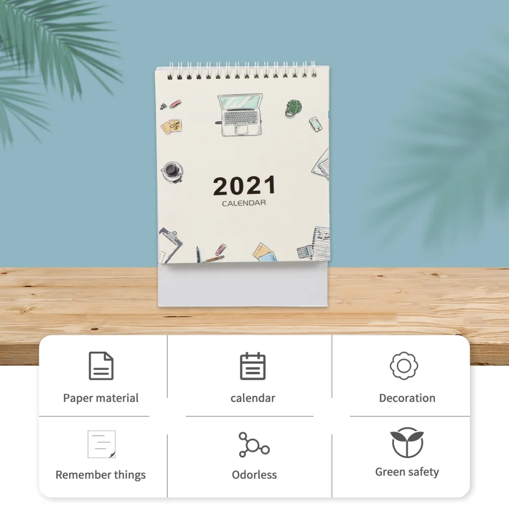 

1Pc Note-taking Calendar Tabletop Calendar Simple Desk Calendar 2021 Calendar
