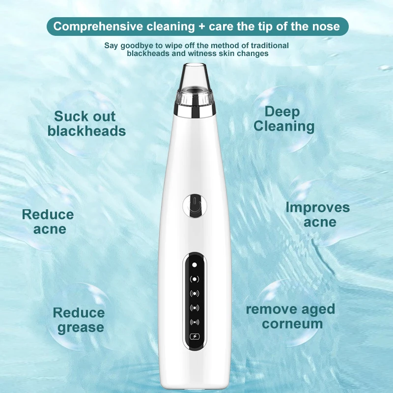 

Electric Microdermabrasion Vacuum blackhead Remover Acne Pore cleaner Pimple Remover facial Beautyblack dot vacuum cleaner