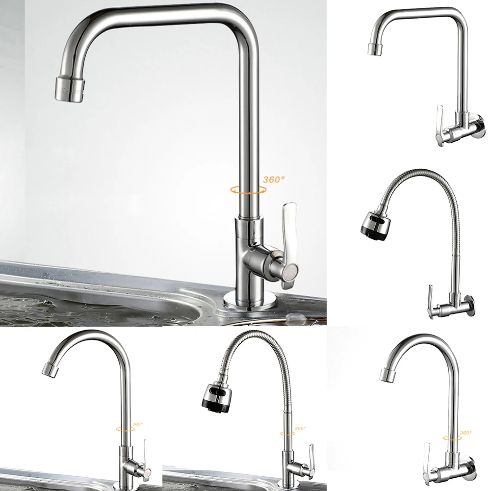 

Accessories Toilet Hotel Durable Rotatable Brass Home Convenient Single Handle Sink Kitchen Faucet
