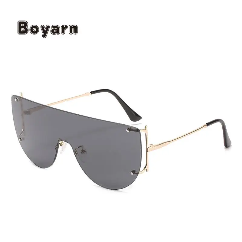 

Boyarn Metal Large Square Body Sunglasses Women And Men's Fashion Classic Retro Sunglasses Personalized Driving Glasses UV400