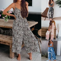 2021 womens tie dye jumpsuits women casual loose jumpsuit overalls fashion womens suspenders sexy wide leg jumpsuit